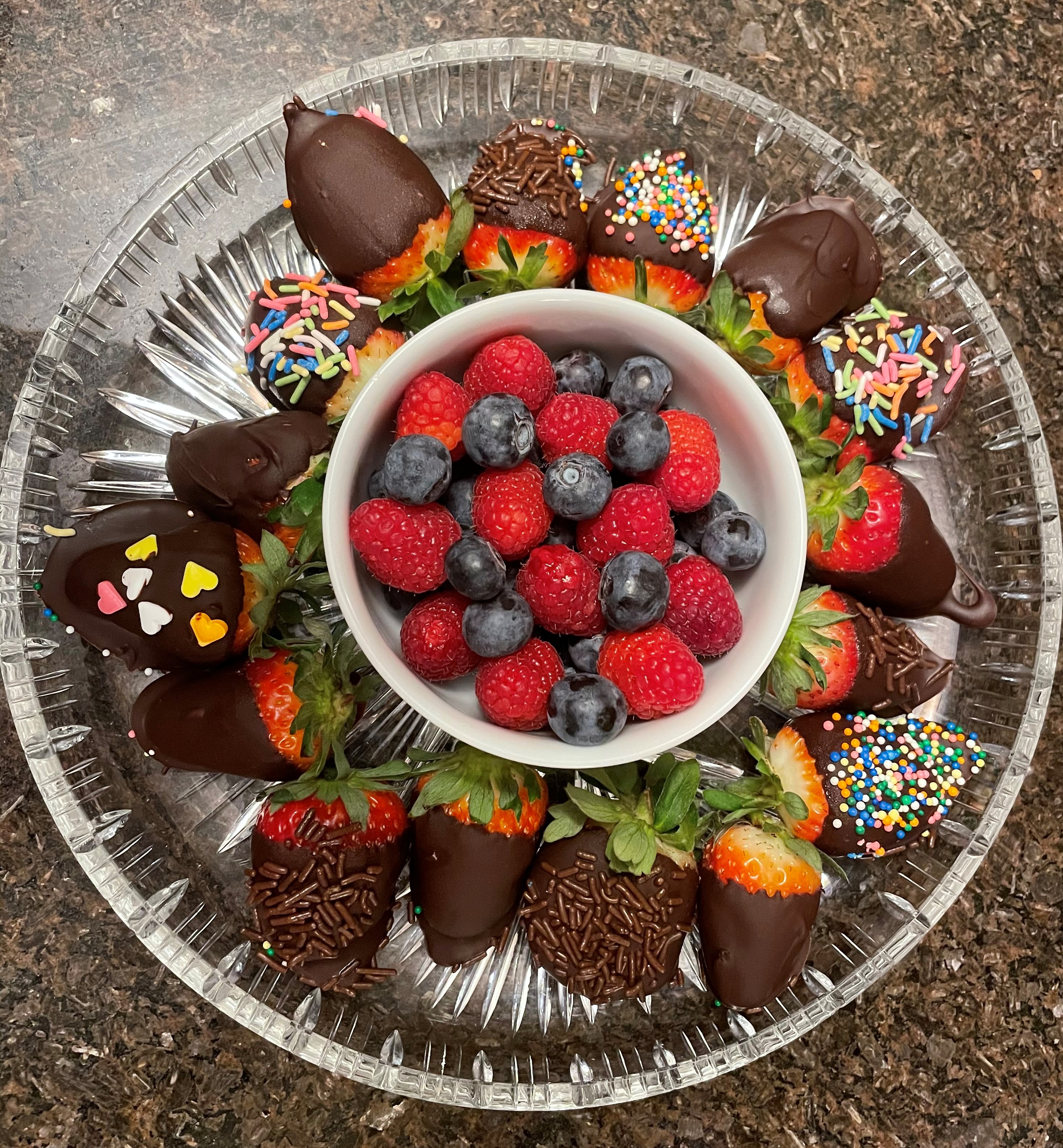 chocolate covered strawberries and fruit