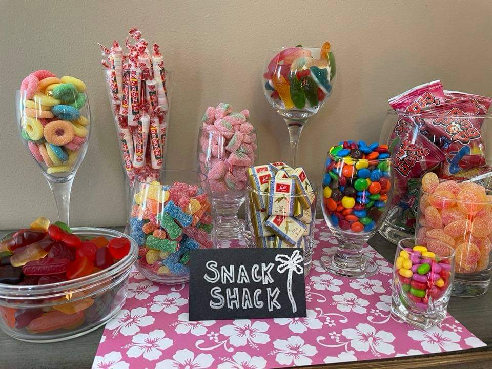 beach theme candy bar