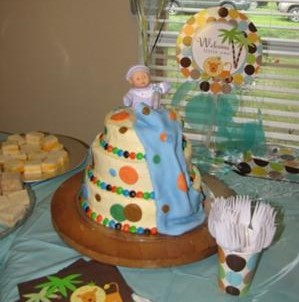 baby boy shower cake