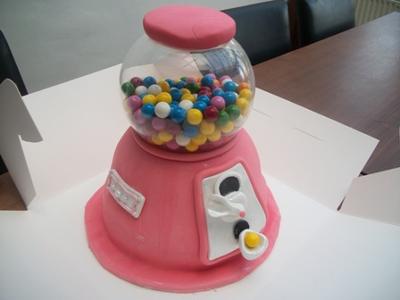 glass gumball machine cake