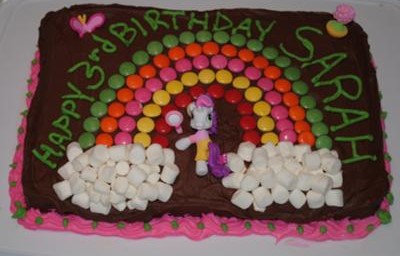  Pony Birthday Party on My Little Pony Rainbow Cake