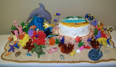 tropical reef cake