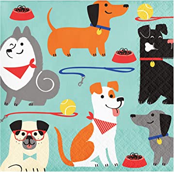 dog party napkin