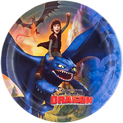 how to train your dragon party plate