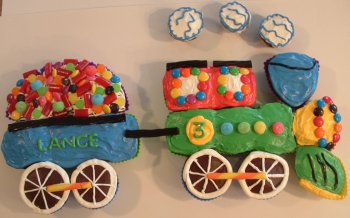 Train Birthday Cakes on Train Cake Picture  How To Make A Train Birthday Cake   Perfect Party