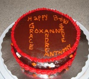 Crossword cake by Roxanne