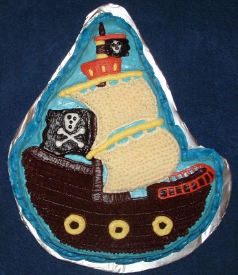 Pirate ship cake