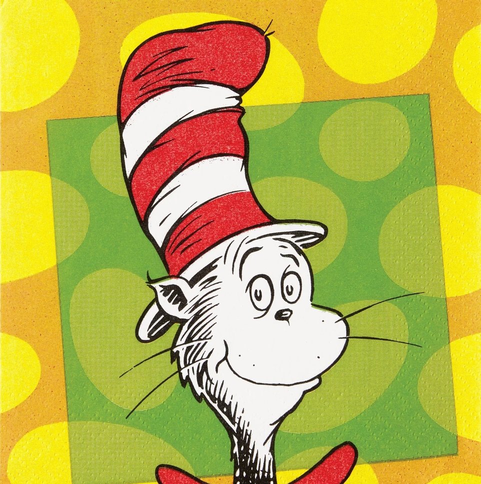cat in the hat party napkin
