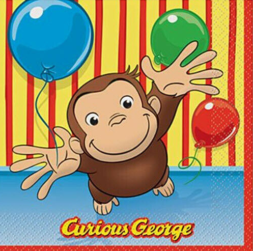 Curious George party napkin
