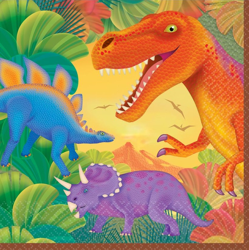 dinosuar party napkin