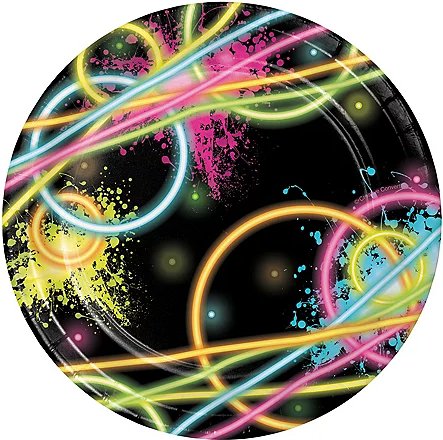 glow party plate