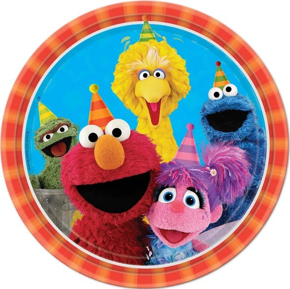 sesame street party plate