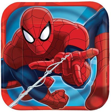 spiderman party plate