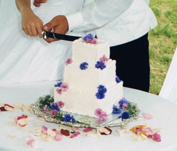 three tier wedding cake